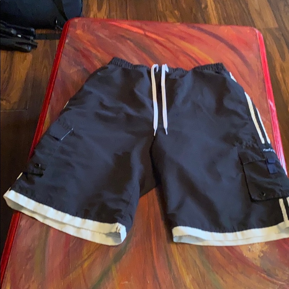 Pacific Surf Black Swim Trunks